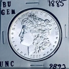 1885 BU GEM MORGAN SILVER DOLLAR UNC MS+++ U.S. MINT RARE COIN 9893