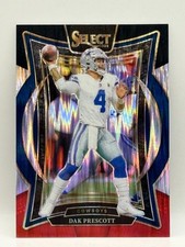 2024 Panini Select Concourse Card #38 Dak Prescott Black & Red Shock Prizm