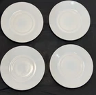 Vintage Anchor Hocking  White Milk Glass Set of 4 Side Plates/saucers.
