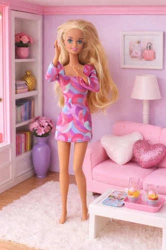 Vtg. Barbie With Cool Hippy Dress Earrings & Ring No Shoes 11.5"T