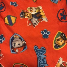 RED Paw Patrol Toddler Crib Bed 2 Piece Flat Fitted Sheet Sheets Set Puppy Dog