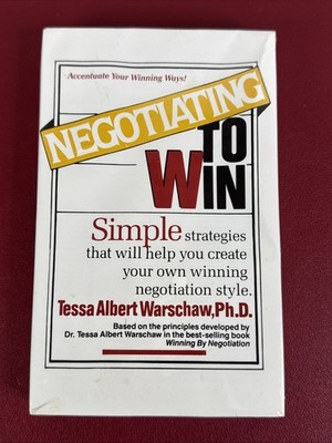 TESSA ALBERT WARSCHAW Ph.D.  Negotiating to Win,   Audio Cassette,  New Sealed