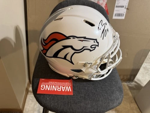 Bo Nix Denver Broncos Signed Authentic Helmet