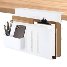 Laptop Holder, Steel Desk Side Storage, No Drill Standing Desk Accessories, L...