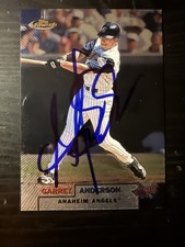 1999 Topps Finest #193 Garret Anderson Signed Anaheim Angels Card Autographed