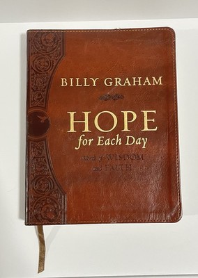 Billy Graham Hope for Each Day Deluxe LeatherSoft Devotional 365 Days New