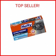 Hefty Ultra Strong Tall Kitchen Trash Bags, Blackout, Clean Burst, 13 Gal, 40ct