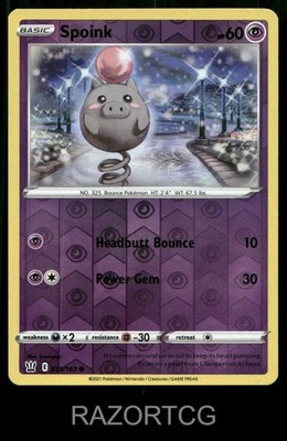 SPOINK 055/163 C KAMPFSTILE POKEMON REVERSE HOLO NM/M
