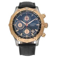 Valentino Homme V41 Chrono Rose Gold Steel 45 mm Leather Automatic Men's Watch
