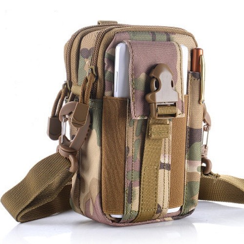 Tactical Molle Pouch Belt Outdoor Waist Bag Pocket with Cell Phone Holster upgra - Foto 6 di 26
