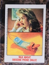 A Nightmare On Elm Street 1984 Card TOPPS Gum Talk About Obscene Phone Calls