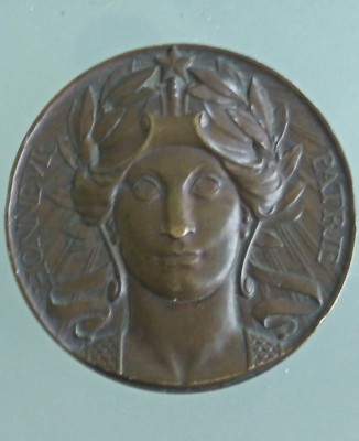 Médaille Bronze Honneur Et Patrie A. Dujardin Poinçon Corne - WW1 - XXe Siècle