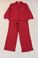 Victoria's Secret Womens Pajama Lounge Set Sz Small Spell out Logo Flannel Soft