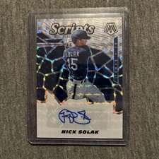 2021 Mosaic Prizm Scripts Nick Solak auto! ref. RANGERS YANKEES rare