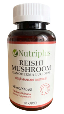 Nutriplus Reishi-Pilz, 60 Kapseln. Nahrungsergänzungsmittel für ein langes Leben