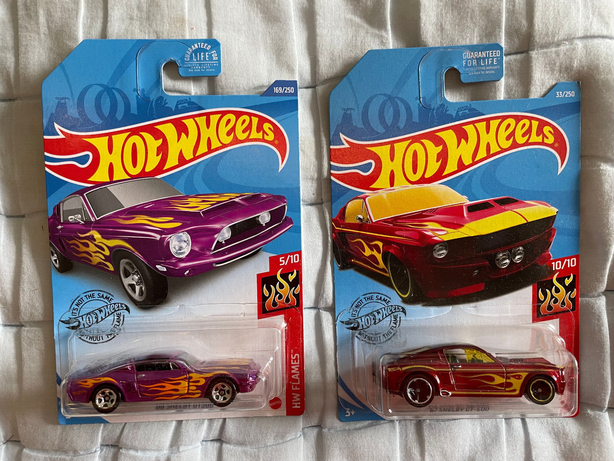 Lot of 2: Hot Wheels 67' & 68' Ford Mustang Shelby GT-500 w
