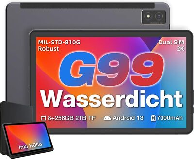 AGM Pad P1 Wasserdichtes Rugged Tablet 8GB+256GB (2TB TF) 7000mAh 10.36'' 4G LTE