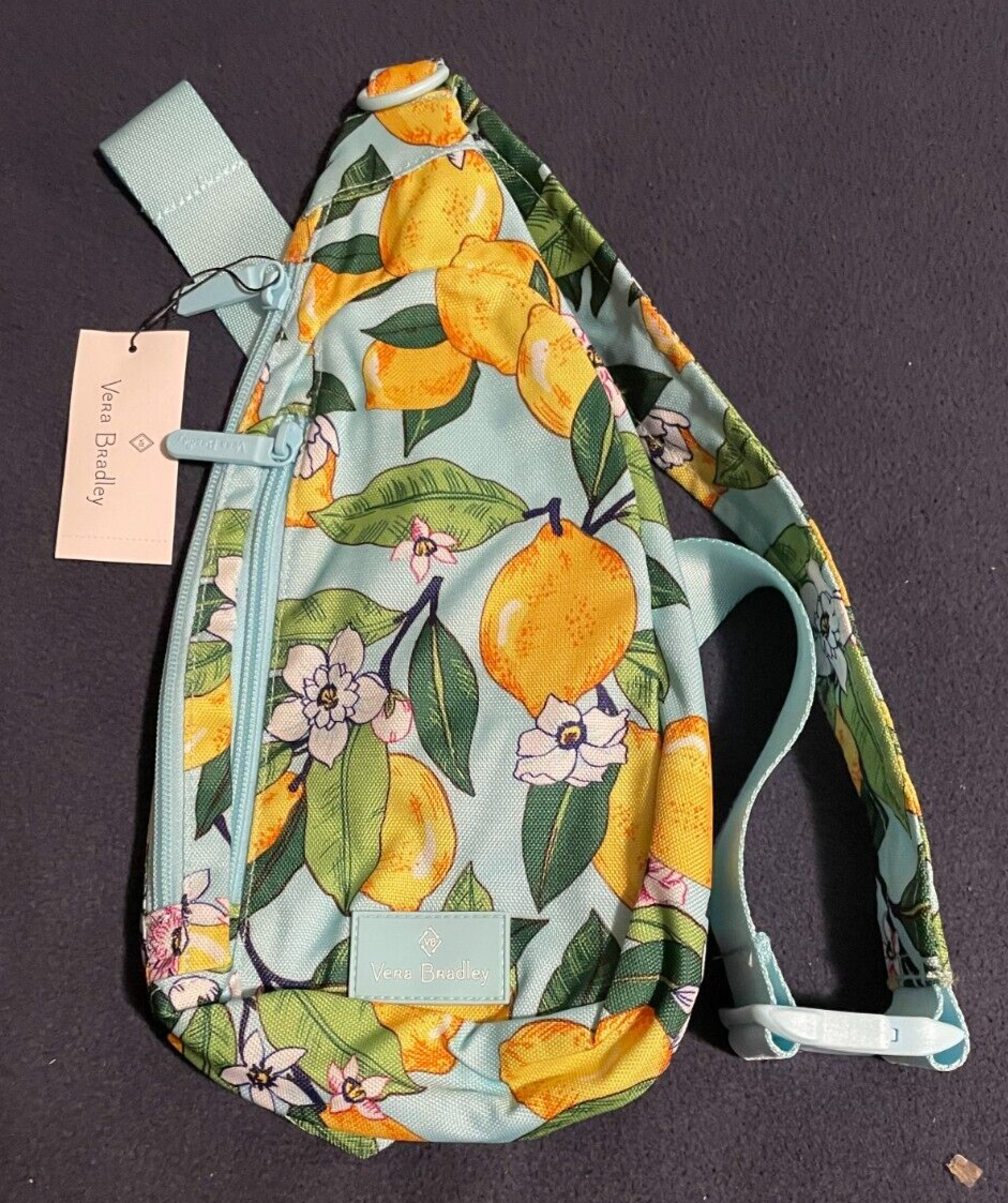 Vera Bradley NEW Essential Sling Bag Purse Backpack ~ Lemon Grove Print  NWT Vera Bradley Essential Compact Sling Bag Crossbody Backpack  main image 2
