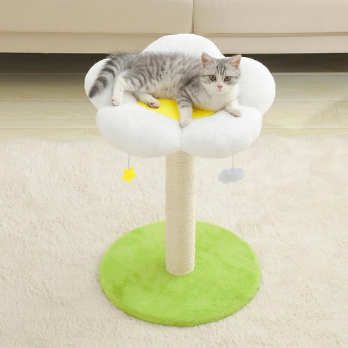 Cute Cat Scratching Post Flower Cat Tree for Indoor Cats Cat Scratcher with B... - Picture 4 of 8