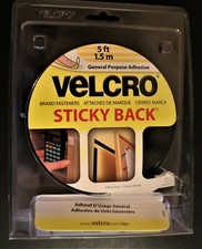 VELCRO 5ft X 3/4 Inch Sticky Tape Self Adhesive Black-Waterproof Model 90086