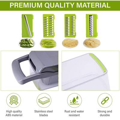 12 In 1 Manual Vegetable Chopper Kitchen Gadgets Food Chopper Onion Cutter Veget
