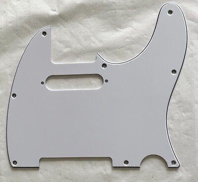 New Great-For Telecaster 1962 Stratocaster Pickup Guitar Pickguard 3 Ply White