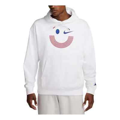 Nike Team USA Solo Swoosh Pullover Hoodie Paris Olympics FN4416 Men s L Long