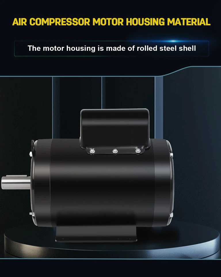 3HP Air Compressor Electric Motor 184T Frame 1 Phase ODP 1750 RPM 208/230V - Image 4 of 4