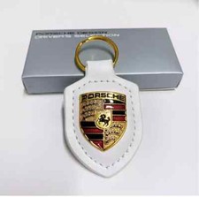 PORSCHE crest key ring key chain White rare japan unused fast shipping gift