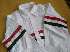 NWOT Thom Browne White Oxford Cloth Button Down  3 Body Stripe TB3  MSRP $450