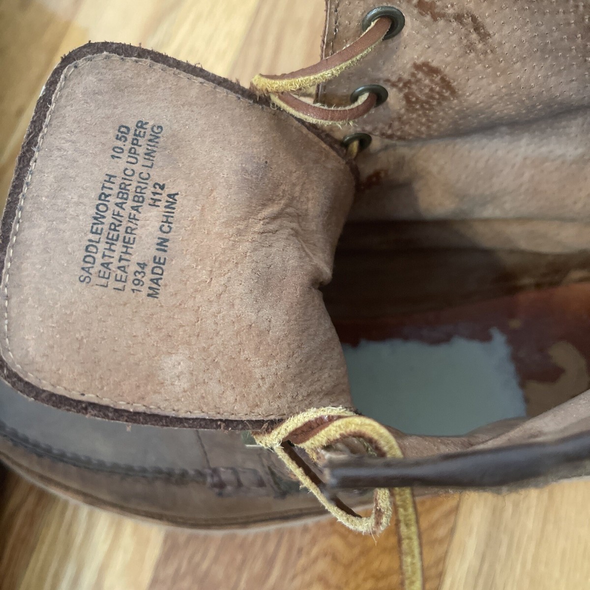 Polo Ralph Lauren Men’s Sz 10 D Saddleworth Boots Brown Leather Lace Up rare Polo Ralph Lauren Lace Up Brown Boots for Men for Sale  main image 2