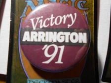 1-3/4" Arrington 1991 Unknown office and location cello pinback button