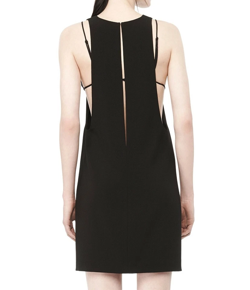 ALEXANDER WANG 134079 黑色 'Poly Crepe' 胸罩背带吊带吊带连身裤,尺寸 0 — 第 4/4 张图片