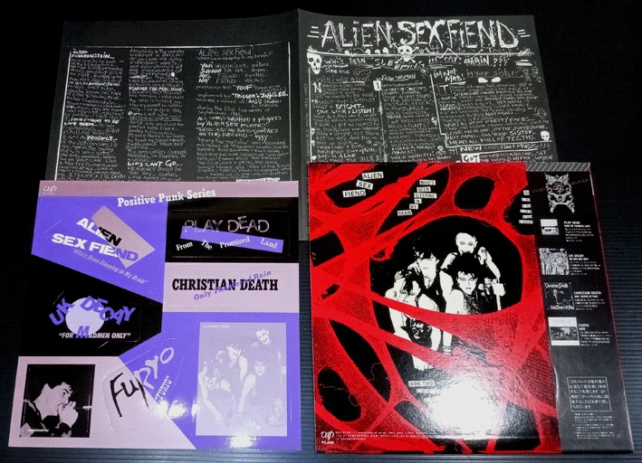 ALIEN SEX FIEND Who's Been Sleeping In My Brain japan LP w/OBI + STICKER SHEET Foto 2 de 2