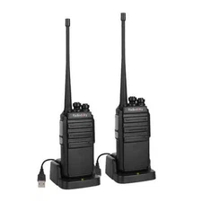 Radioddity GA-2S [2 Packs] UHF Long Range USB Two way Radio