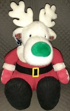 VINTAGE 14" APPLAUSE CHRISTMAS REINDEER MOOSE STUFFED PLUSH ANIMAL TOY DOLL