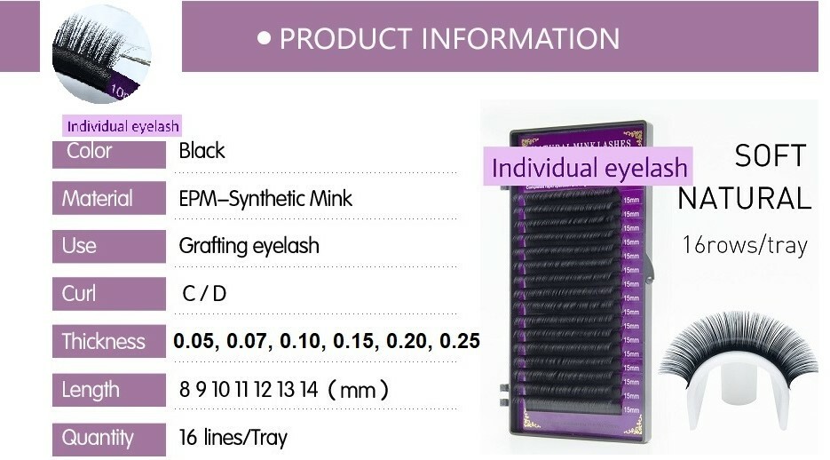 FILA Vassoi extension ciglia 1D Classic. Curl C&D. 16 file per vassoio