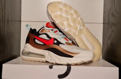 Nike Air Max 270 React - White Bronze Sneakers Gr. 38 UK 4.5 CT3428 100 