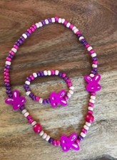 Wooden Purple-Mutli Beaded children Jewelry Set