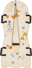 Elevon Premium Foam Snow Sled Dog Print Corgi & Dalmatian Paw Tow Handle 48"