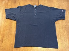 Vintage 90s Champion Henley T Shirt XL