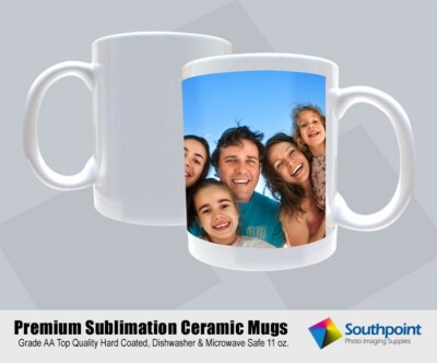 Sublimation Ceramic Mugs 11oz Grade AA Bright White Pearl Coat Mug Blanks |  eBay