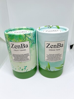 ZenBa Premium Tea Gift Set - Fruit Tisane & Green Tea, 4-Pack, Elegantly Package