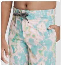 Art Class Boys' Size 6 Blue Pink Tie Dye Adjustable Waist Swim Shorts