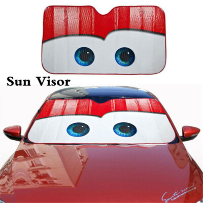 Cartoon Big Eyes Car Windshield Sun Shade Cover Visor Shield UV Block Protector