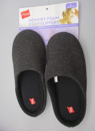 hanes memory foam slippers