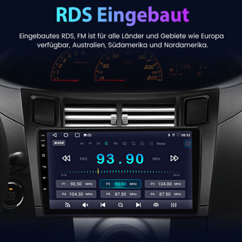 Android 13 Autoradio GPS Navi Für Toyota Yaris XP90 2005-2012 1+32GB WIFI BT SWC - Bild 10 von 12