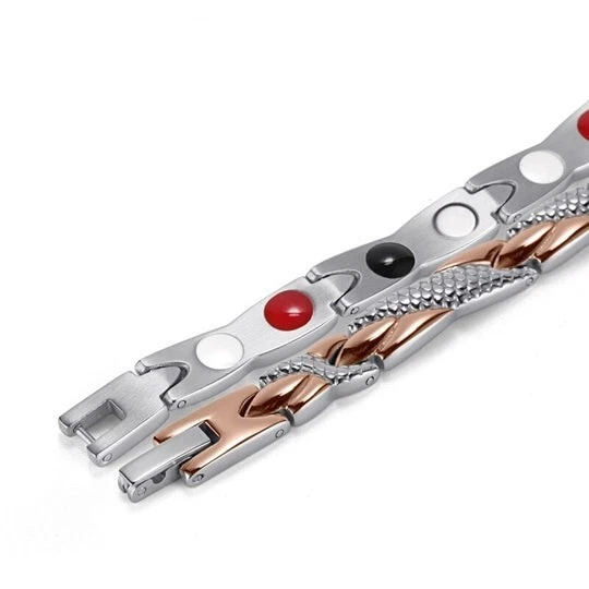 Bracelet magnétique en acier inoxydable pour homme et femme, Bracelet de santé - Photo 3/4