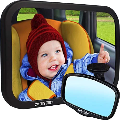 COZY GREENS Baby Car Mirror Most Stable View Infant in Rear Facing Seat