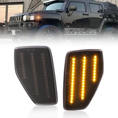 OFFKAT Front Fender LED Side Marker Lights For Hummer H3 H3T 2006-2010